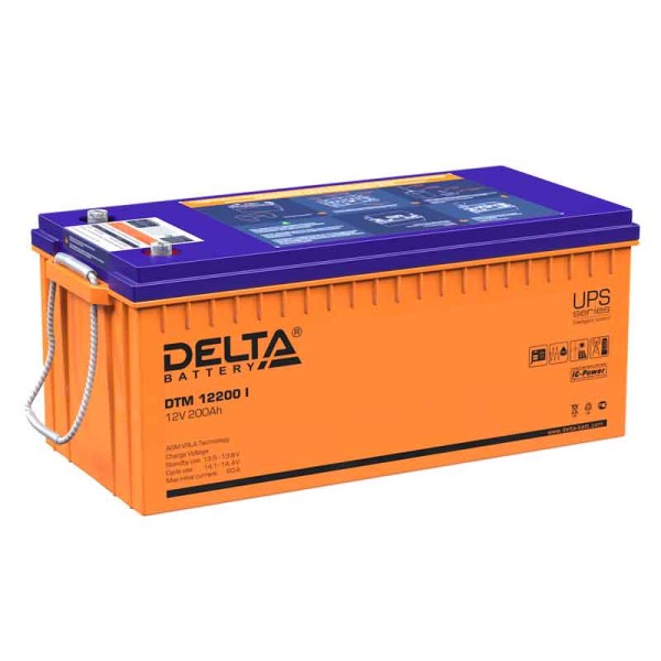 Аккумулятор Delta 12V 200Ah DTM 12200 I 