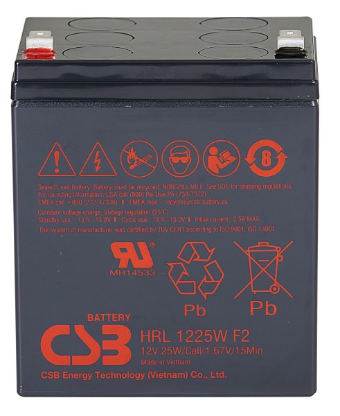Аккумулятор CSB 12V 5Ah HRL1225W