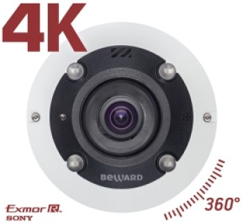 Панорамная Fisheye IP-видеокамера Beward BD3990FL2 с ИК-подсветкой до 5 м