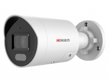 Цилиндрическая IP-видеокамера HiWatch IPC-B042C-G2/UL (2.8mm) с LED-подсветкой до 40м, стробоскопом и динамиком