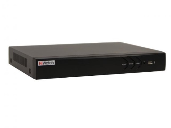 16-канальный гибридный HD-TVI видеорегистратор HiWatch DS-H216UA c технологией AoC (аудио по коаксиальному кабелю)