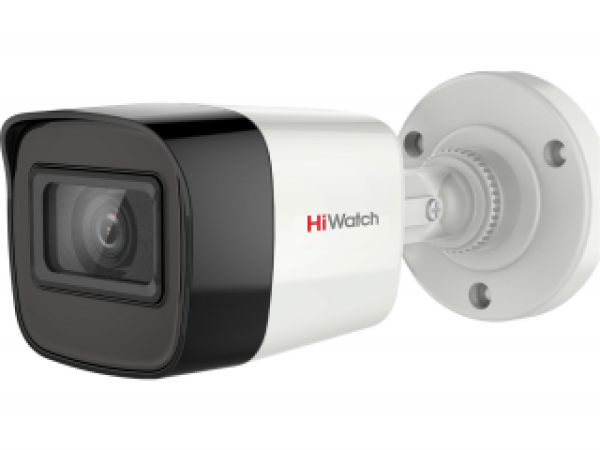 Цилиндрическая HD-TVI видеокамера HiWatch DS-T500A (6 mm) 5Мп с EXIR-подсветкой до 30м