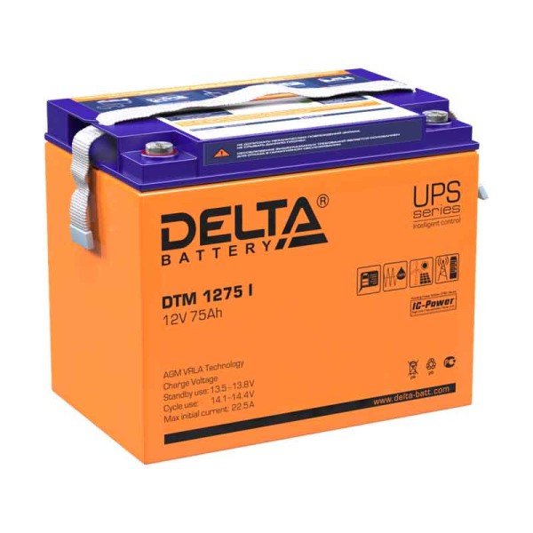 Аккумулятор Delta 12V 75Ah DTM 1275 I