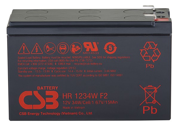 Аккумулятор CSB 12V 9Ah HR1234W 