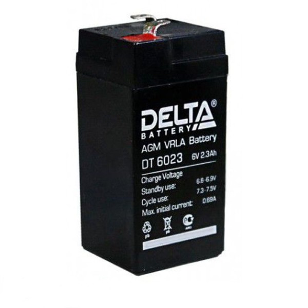 Аккумулятор Delta 6V 2,3Ah DT 6023