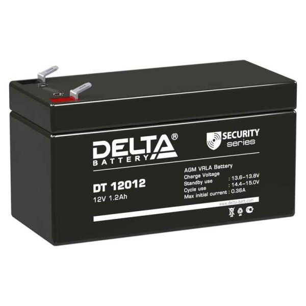 Аккумулятор Delta 12V 1.2Ah DT 12012 