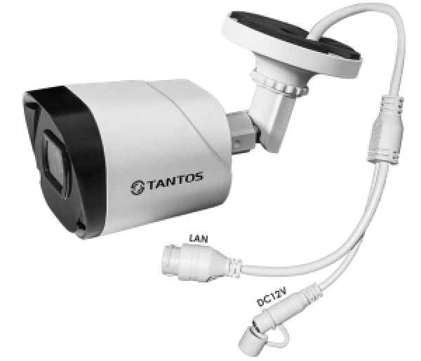 Цилиндрическая IP-видеокамера TSi-Peco25F (3.6) Tantos 2 Мп с ИК подсветкой до 25м
